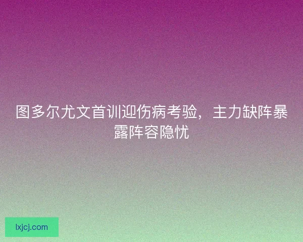 图多尔尤文首训迎伤病考验，主力缺阵暴露阵容隐忧