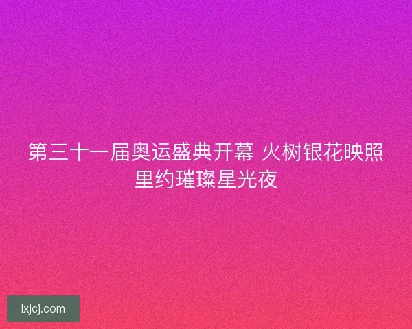 第三十一届奥运盛典开幕 火树银花映照里约璀璨星光夜