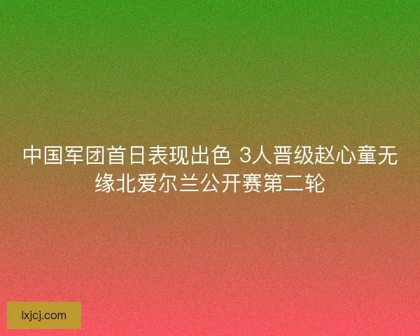 中国军团首日表现出色 3人晋级赵心童无缘北爱尔兰公开赛第二轮 中国军团首日表现出色 3人晋级赵心童无缘北爱尔兰公开赛第二轮
