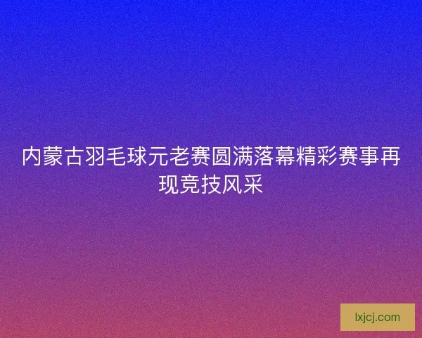内蒙古羽毛球元老赛圆满落幕精彩赛事再现竞技风采